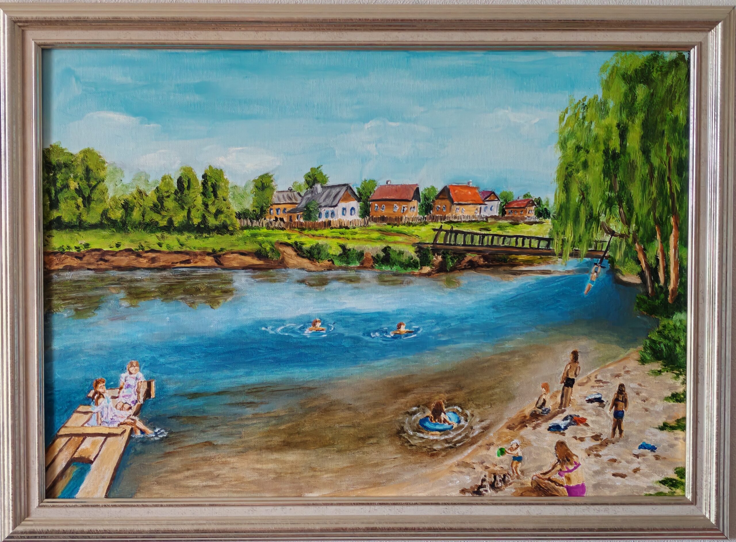 «Деревенский пляж» холст, масло, 35х50, 04.2026