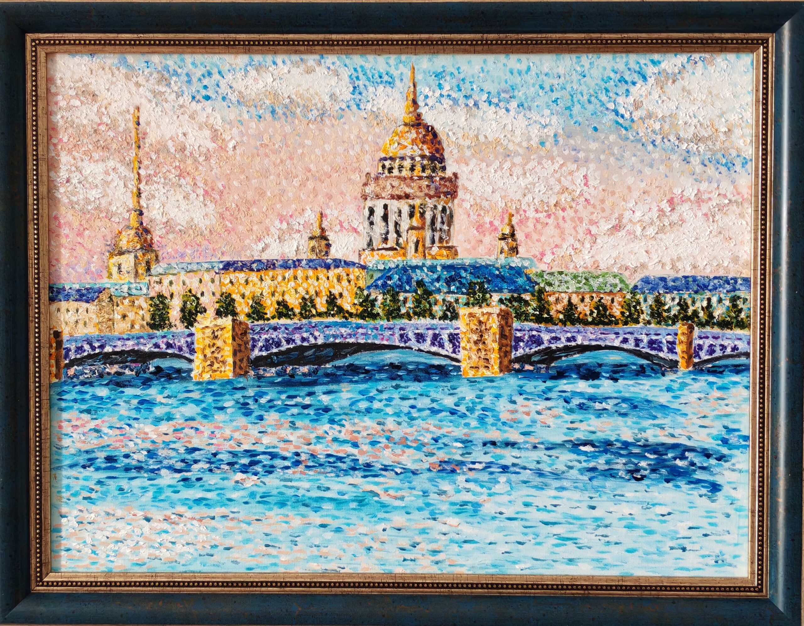 «Исаакий» (точками) · холст, масло, 30х40, 03.2026