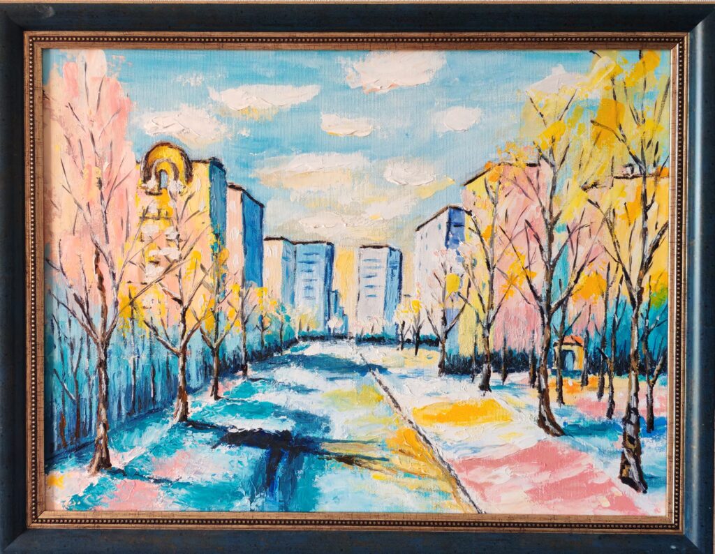 «Весна в городе» холст, масло, мастихин, 30х40, 07.2026